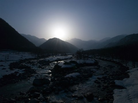 夜明け（伊折橋より）